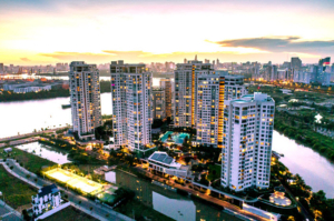 Sky villa Đảo Kim Cương Diamond Island cần bán với hồ bơi riêng