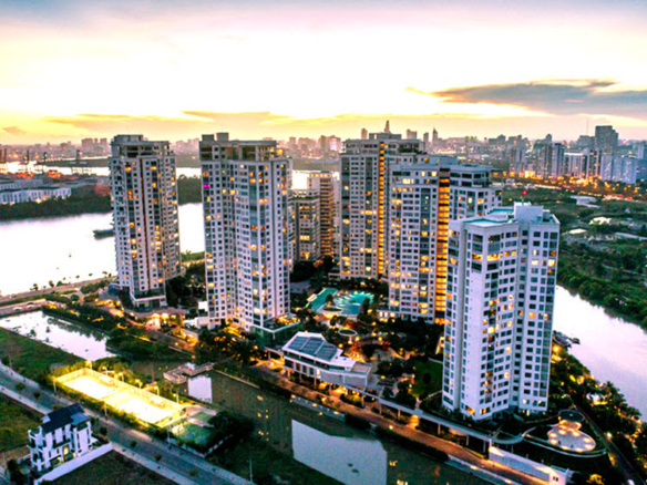 Sky villa Đảo Kim Cương Diamond Island cần bán với hồ bơi riêng