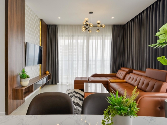 Bán gấp căn hộ Đảo Kim Cương 3PN view sông, nội thất xịn sò