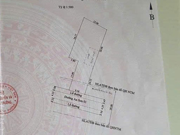 Bán 542 m2 đất mặt tiền An Sơn 01 cách sông Sài Gòn và Vành Đai 3 chỉ 300m tiện xây biệt thự