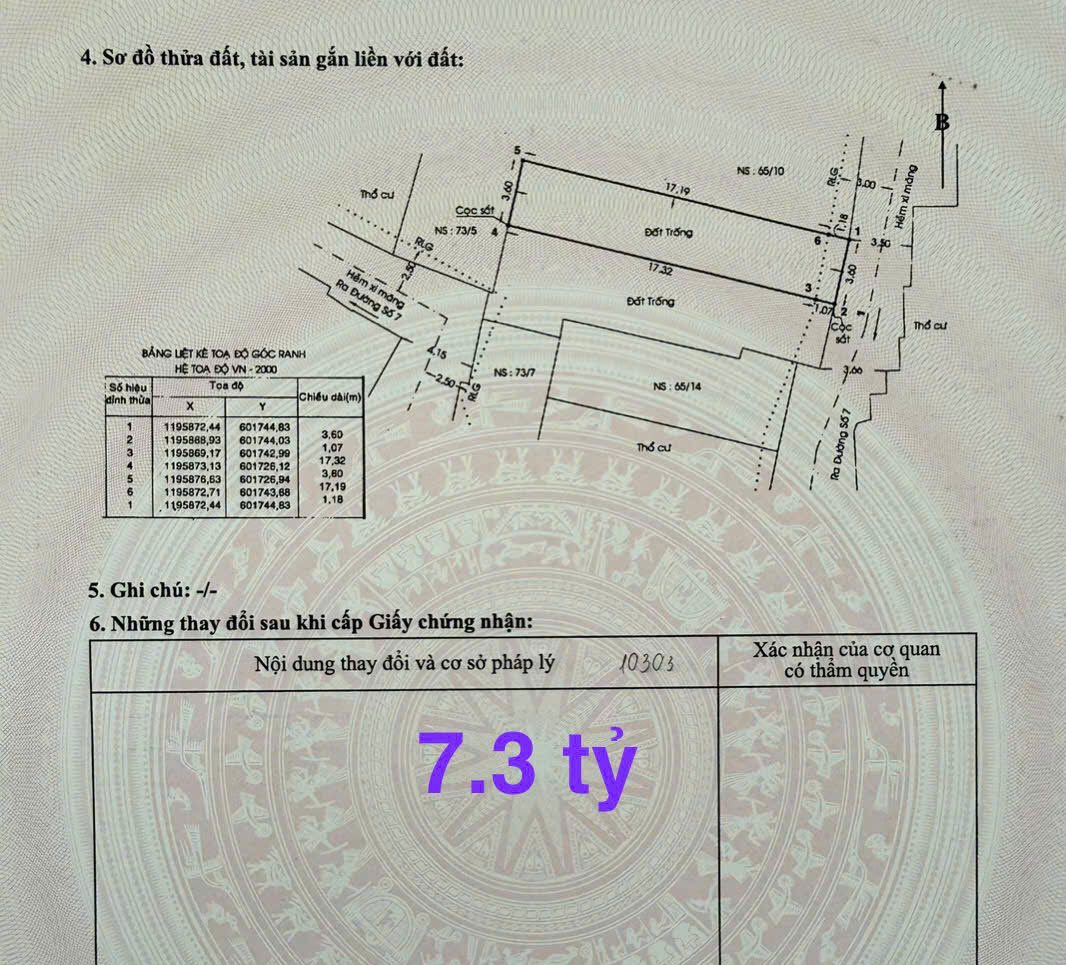 BÁN ĐẤT HẺM XE HƠI ĐƯỜNG SỐ 7, PHƯỜNG 3, GÒ VẤP – THÔNG ĐẠI LỘ PHẠM VĂN ĐỒNG