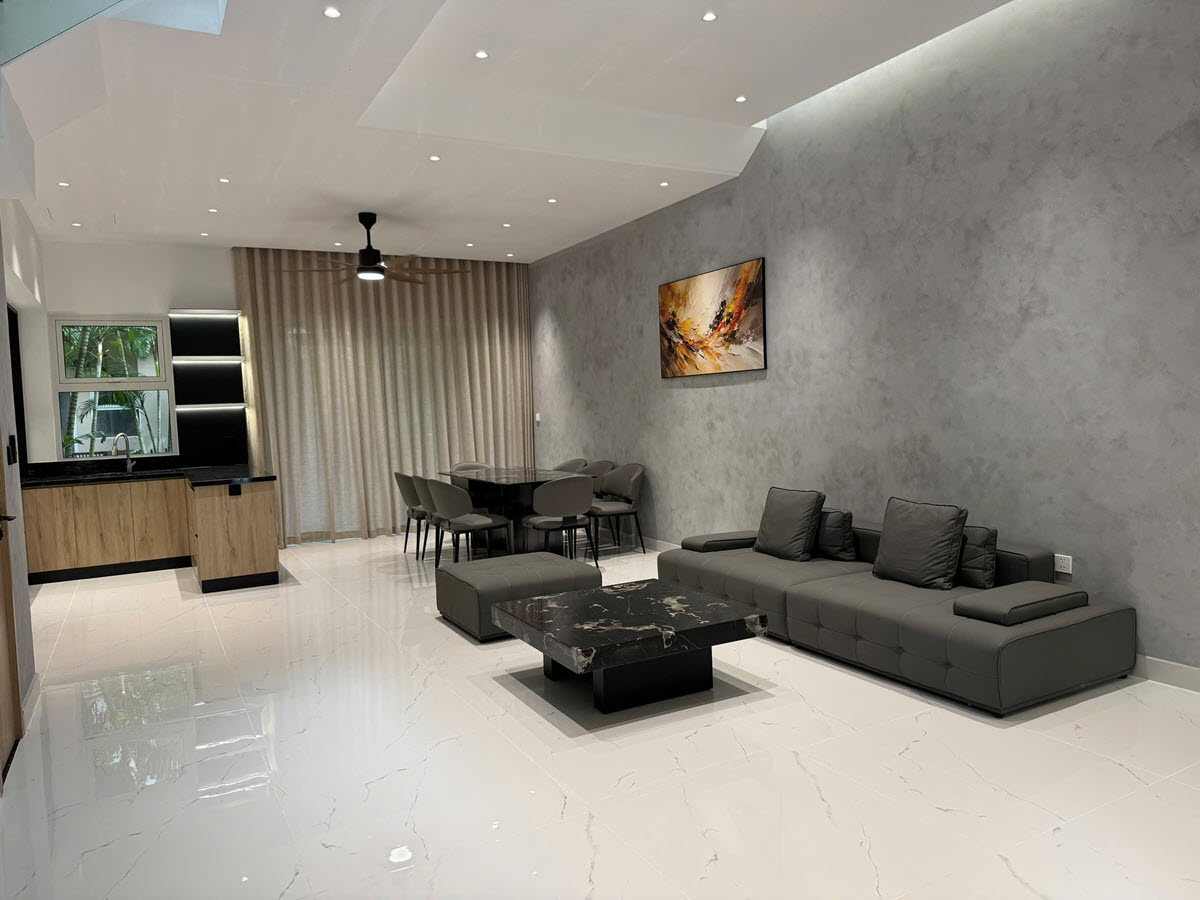 Cho thuê biệt thư compound Palm Residence 3 tầng 4PN 5WC nội thất cao cấp