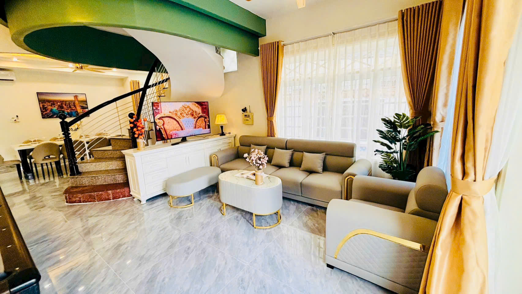 Cho thuê biệt thự bờ sông Sài Gòn 3 tầng 10PN hồ bơi riêng tại An Khánh (Bình An, Q2 cũ)