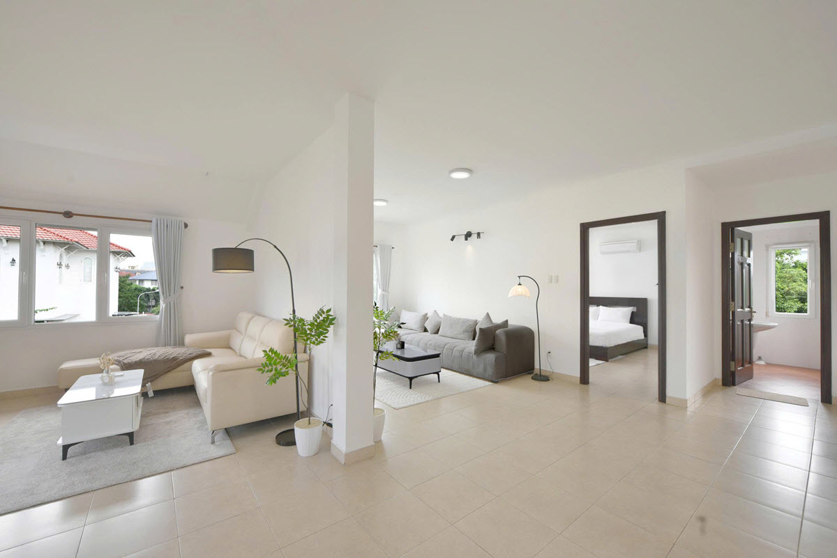 Cho thuê biệt thự khu compound Thảo Điền với sân vườn, hồ bơi riêng