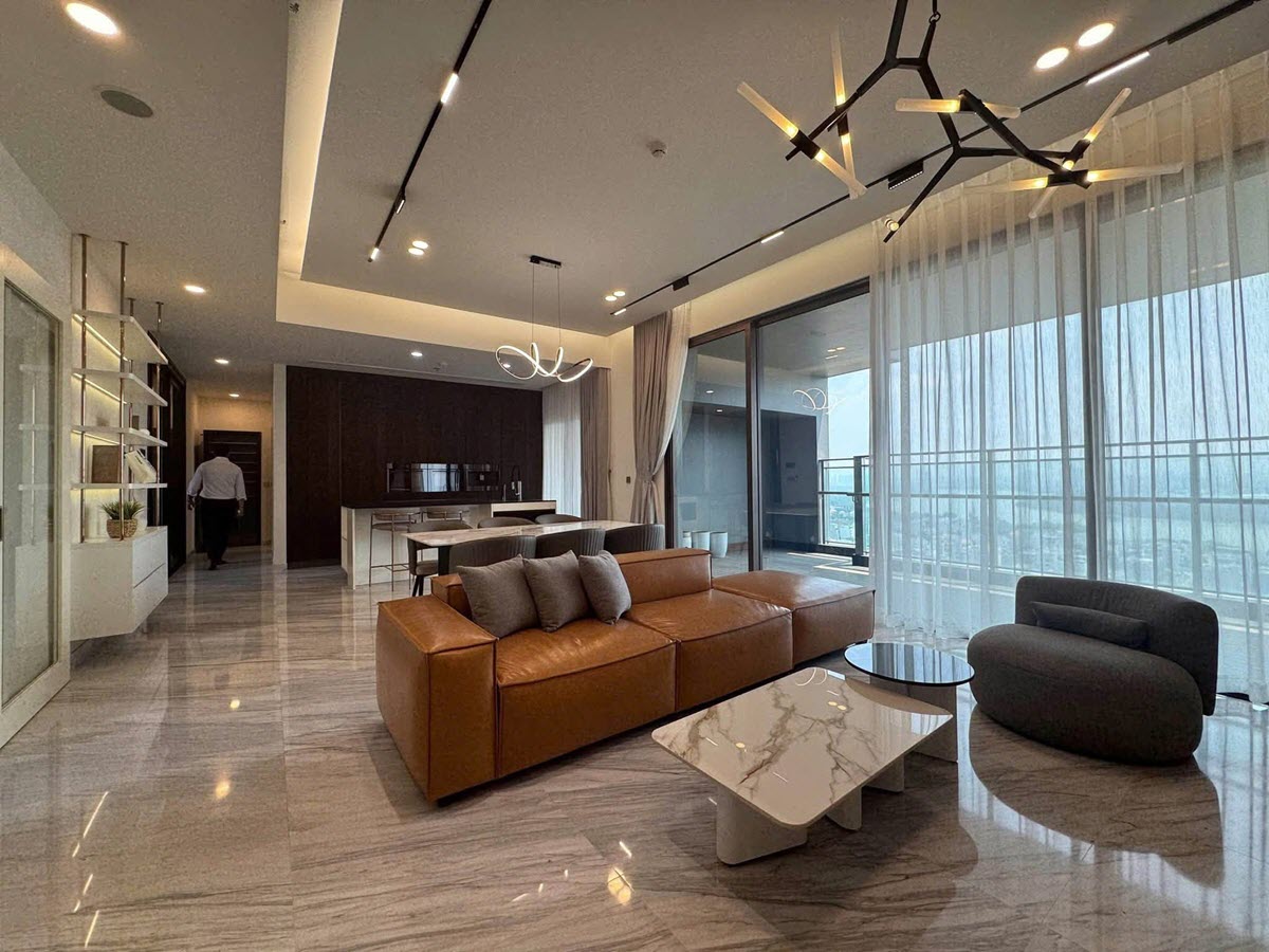 Cho thuê DEFINE 3PN sân vườn riêng, tầng cao view sông Sài Gòn
