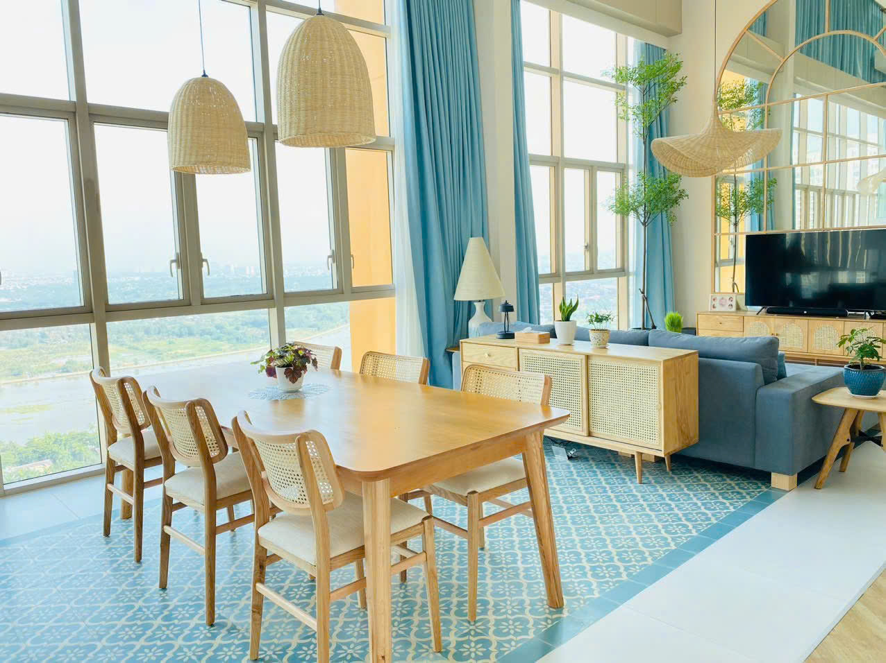 Cho thuê penthouse 3 tầng The Vista An Phú view sông Sài Gòn, sân vườn 125m2