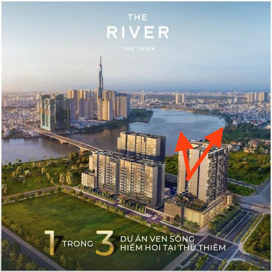 Cho thuê căn hộ The River Thủ Thiêm 3PN view sông & Landmark 81